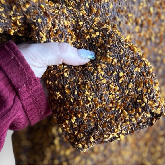 Ancora By Mary an Restivo Women's Brown and Gold Silk Long Sleeve Sweater SZE M - Picture 8 of 11